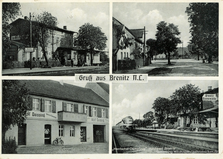 Bahnhof Brenitz-Sonnewalde, ca. 1940