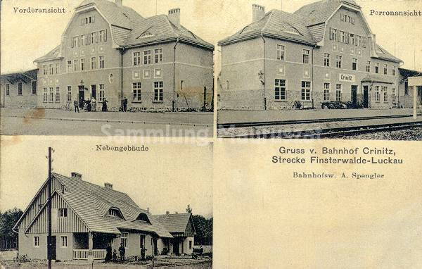 Bahnhof Crinitz 1919