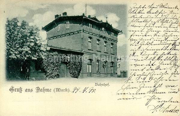 Bahnhof Dahme 1898