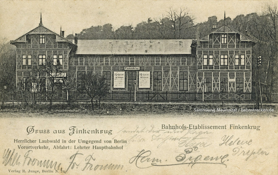Bahnhof Finkenkrug 1899