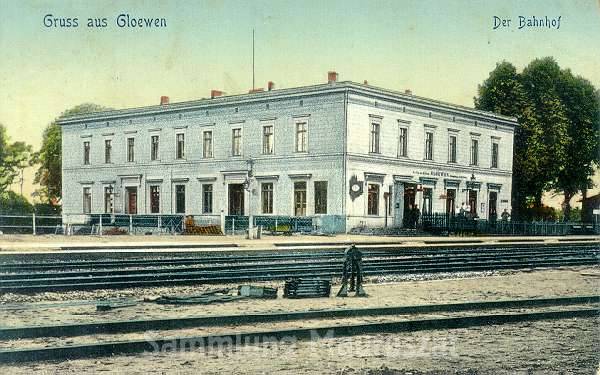 Bahnhof Glöwen 1909