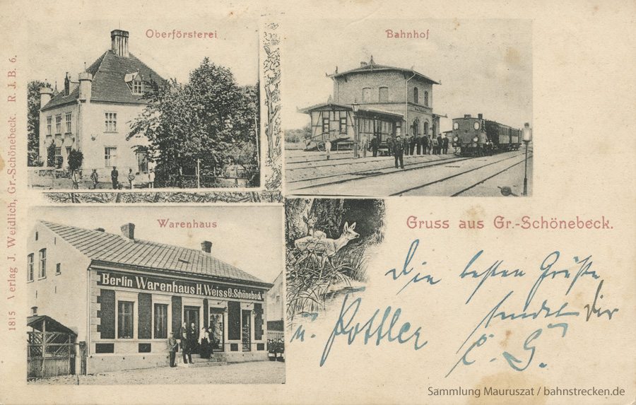 Bahnhof Groß Schönebeck 1905