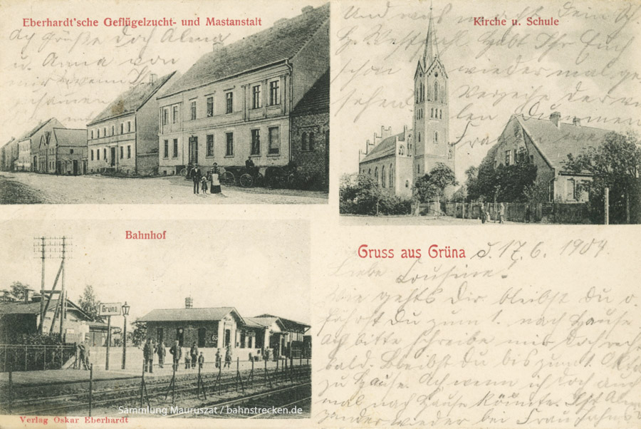 Bahnhof Grüna 1904