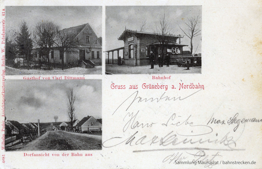 Bahnhof Grüneberg (Nordbahn) 1904