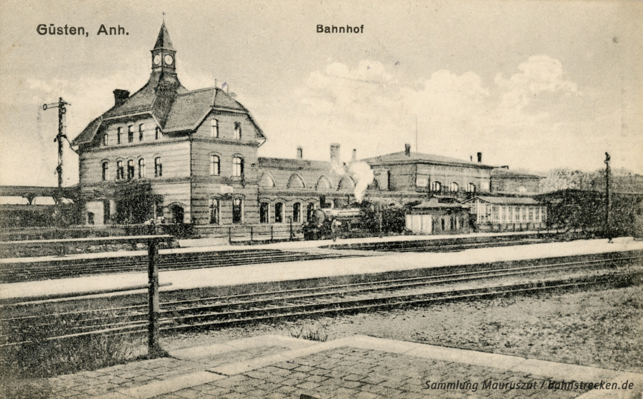 Bahnhof Güsten ca. 1910