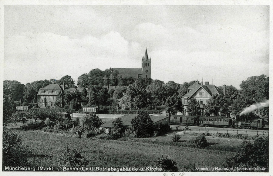 Bahnhof Müncheberg (Mark) Stadt 1938