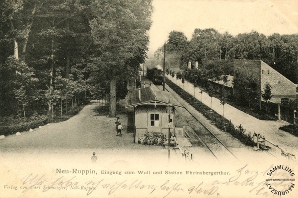 Neuruppin Bahnhof Rheinsberger Tor, ca. 1900