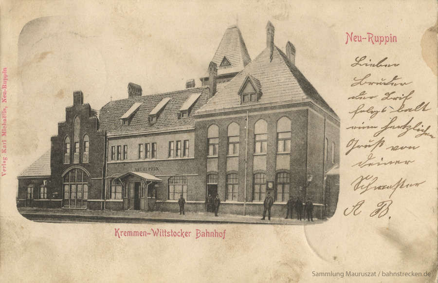 Neuruppin Kremmen-Wittstocker Bahnhof 1901