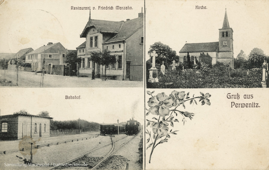 Bahnhof Perwenitz 1900