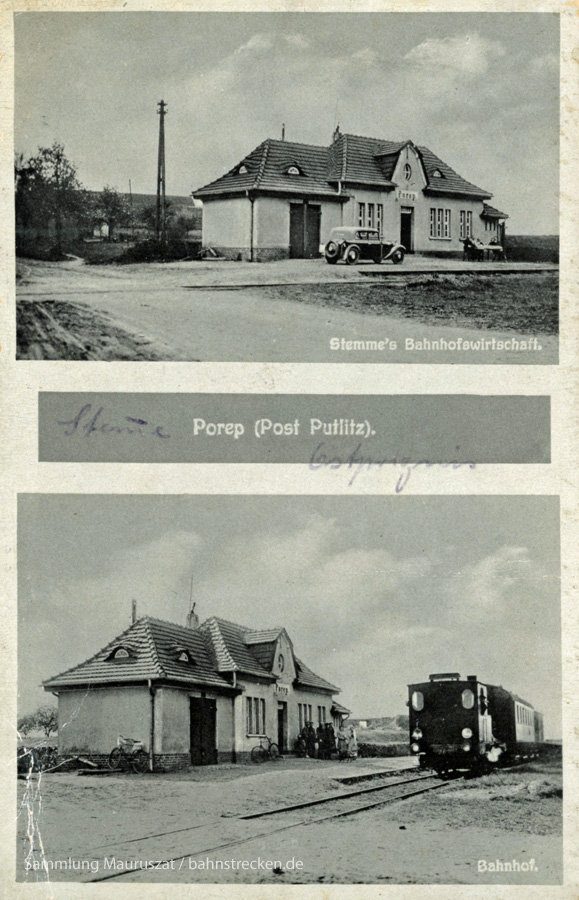 Bahnhof Porep um 1920