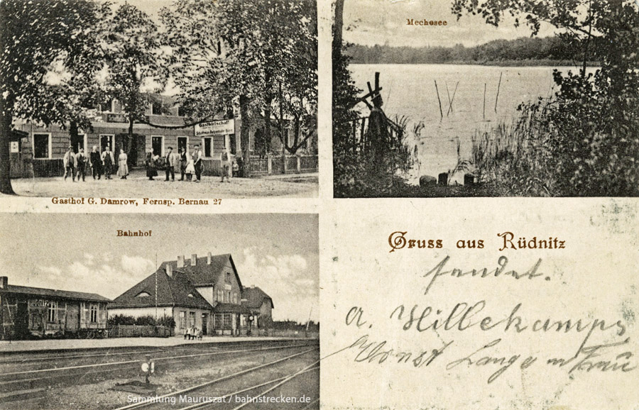 Bahnhof Rüdnitz 1924