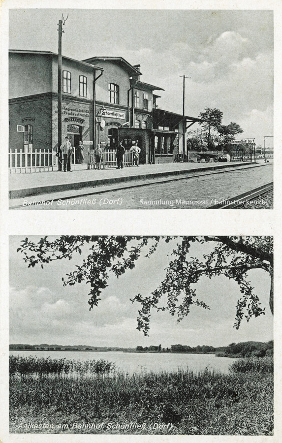 Bahnhof Schönfließ Dorf 1942