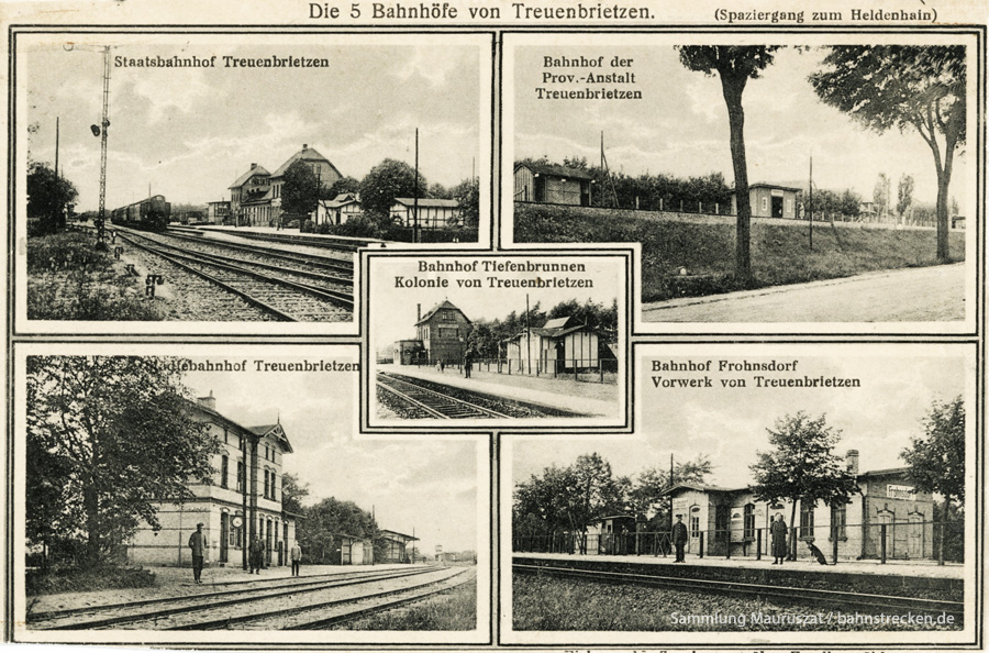 Die 5 Bahnhöfe von Treuenbrietzen 1930